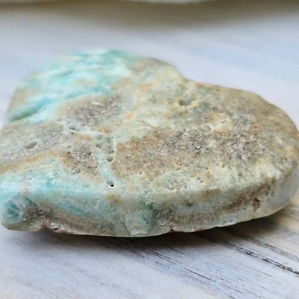 Hemimorphite ✦ Heart-Shaped Crystal ✦ 59g Blue-Green w/ Emotional Balance - Picture 14 of 15